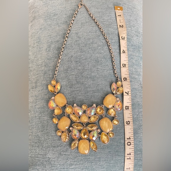 Stunning statement necklace yellow/silver - Picture 4 of 4